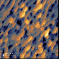 Silver surface with anisotropic roughness