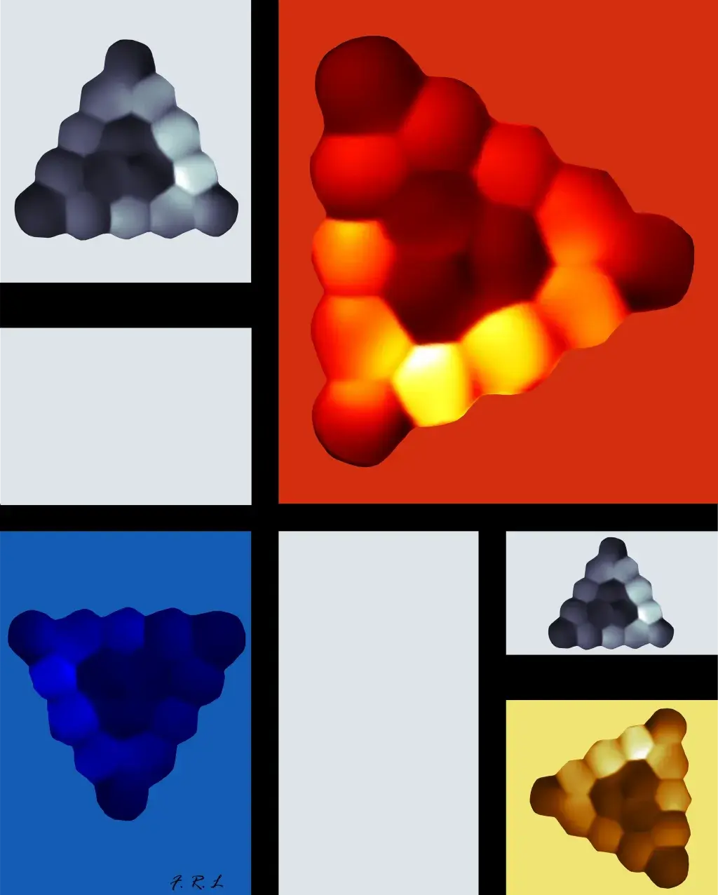 Symmetry, Colors and Triangulenes