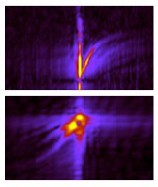 Imagen del polaritón obtenida con un microscopio de campo cercano.